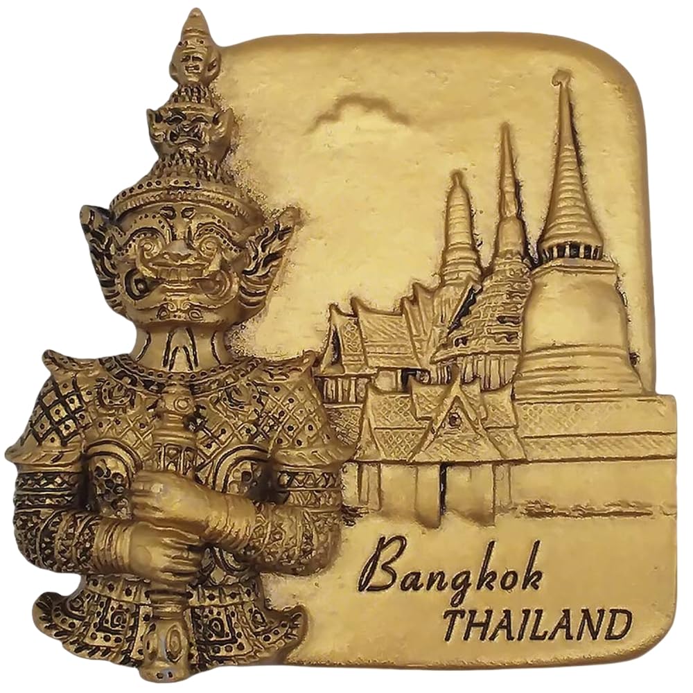 Muyu Magnet Red And Blue 3D Bangkok Thailand Fridge Magnet Souvenir Gift,Home & Kitchen Decoration Magnetic Sticker Bangkok Thailand Refrigerator Magnet Craft Collection