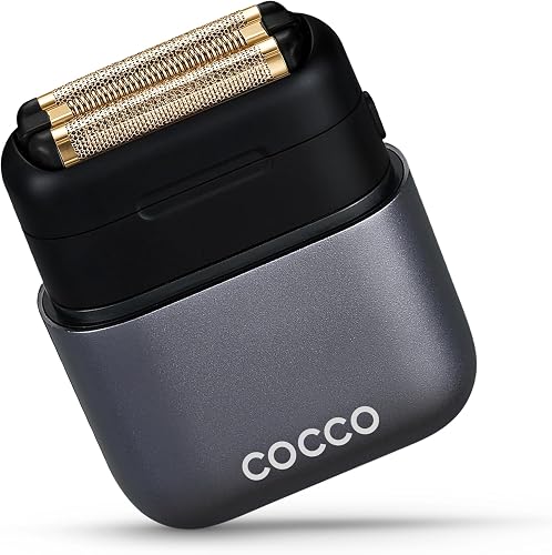 COCCO IMPACTO Shaver, Hygienic Gold Foil Triple Blade, Grey, Wet & Dry Use, Magnetic Replaceable Head, Intelligent Accelerator, 90 Min Run Time