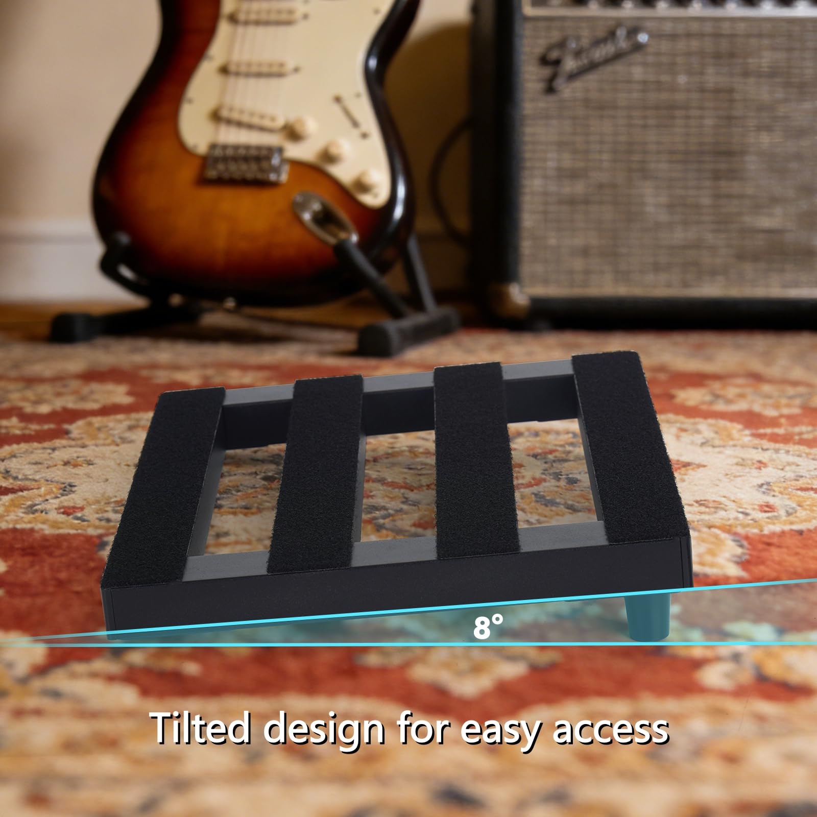 GOKKO Pedaliera per chitarra con alimentatore integrato, 35,6 x 26,9 cm, in alluminio
