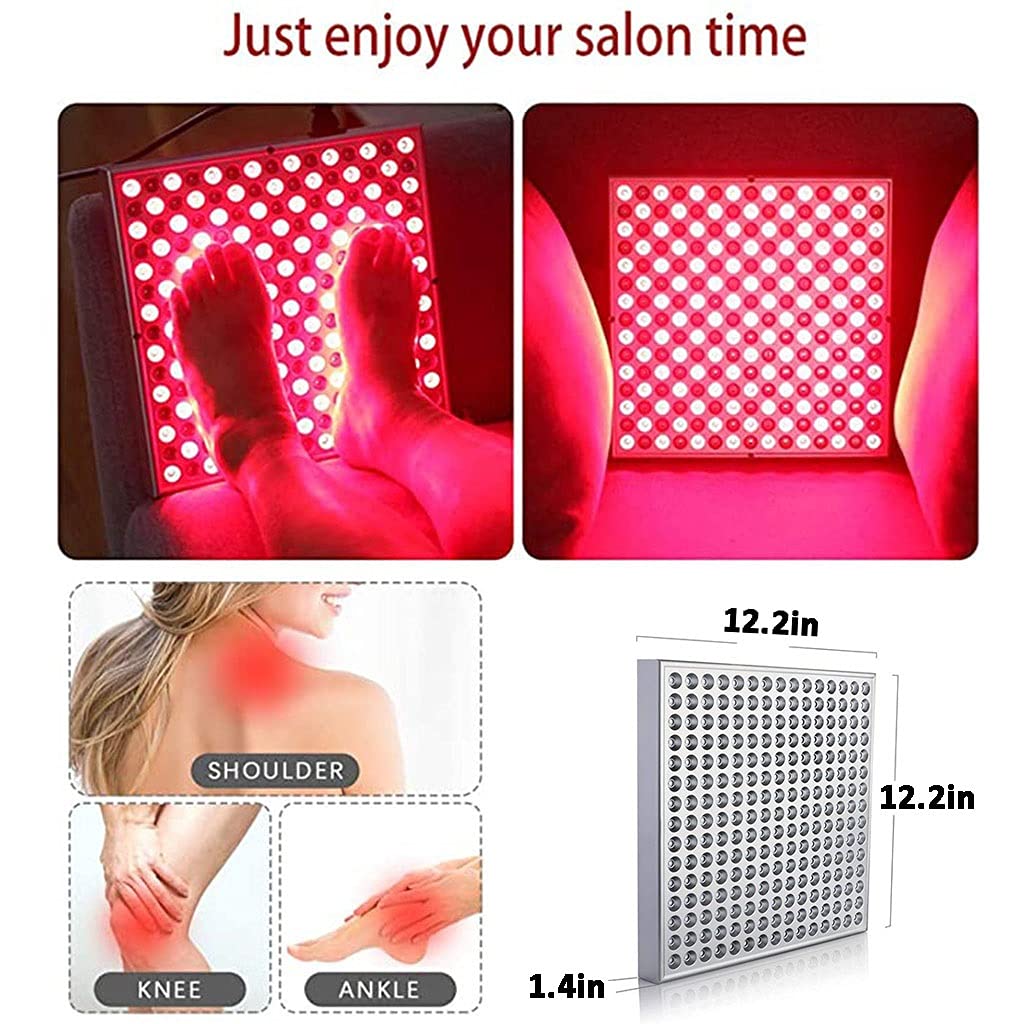 45W LED Terapia de Luz Roja, Panel de Luz Roja 660nm Rojo 850nm Infrarrojo Cercano Dispositivo de Terapia de Luz para Músculo Piel, Alivio del Dolor