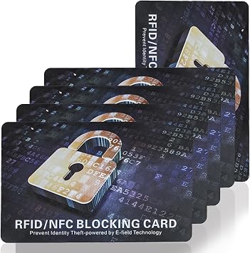 RFID Blocking Card, Contactless Bank Debit Card Protector, 20 Pack