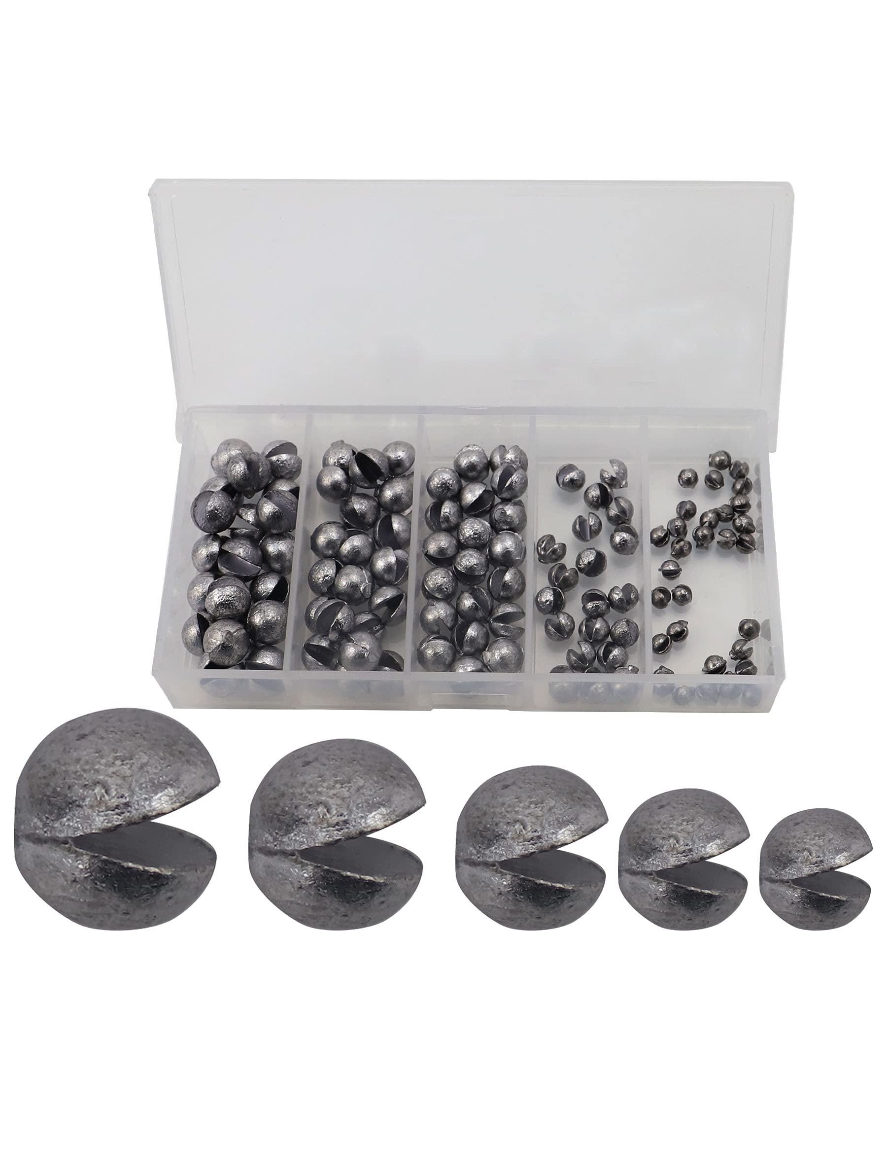 Avlcoaky Fishing Weights Sinkers Assortment, 110pcs Round Split