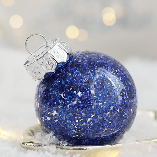 Miniatura 5 de Juego de adornos de Navidad, 32 piezas de plástico transparente inastillable, adornos colgantes para decoración del árbol de Navidad, para