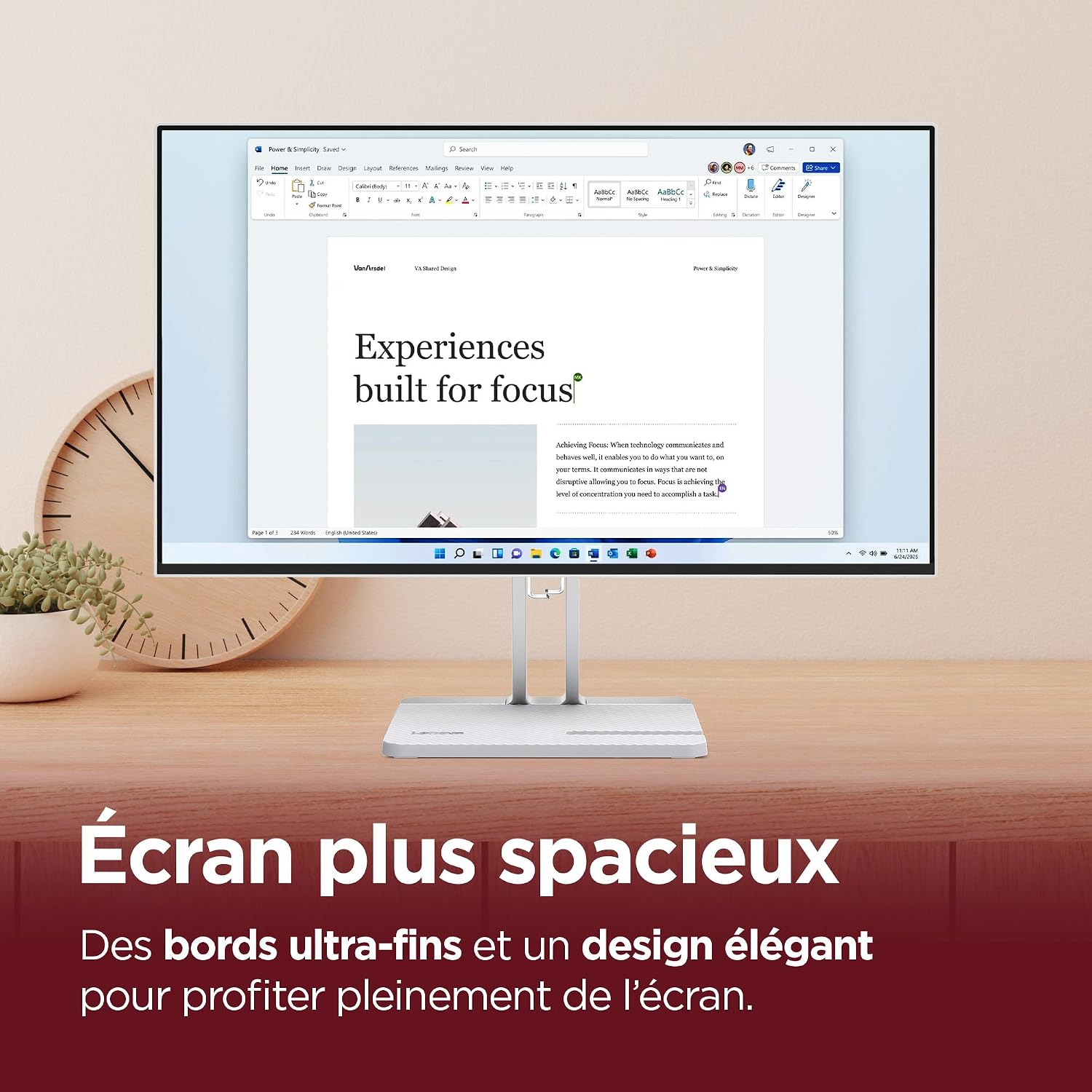 écran pc lenovo 144hz – vue détaillée