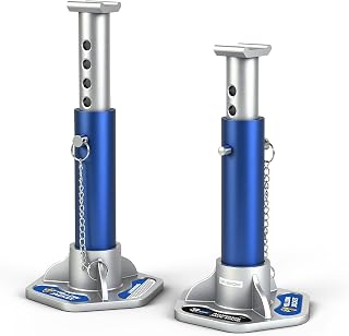 YELLOWJACKET 3 Ton Aluminum Jack Stands with Locking Pins - Lightweight, Adjustable for Cars, SUVs, Light Trucks (Pair)