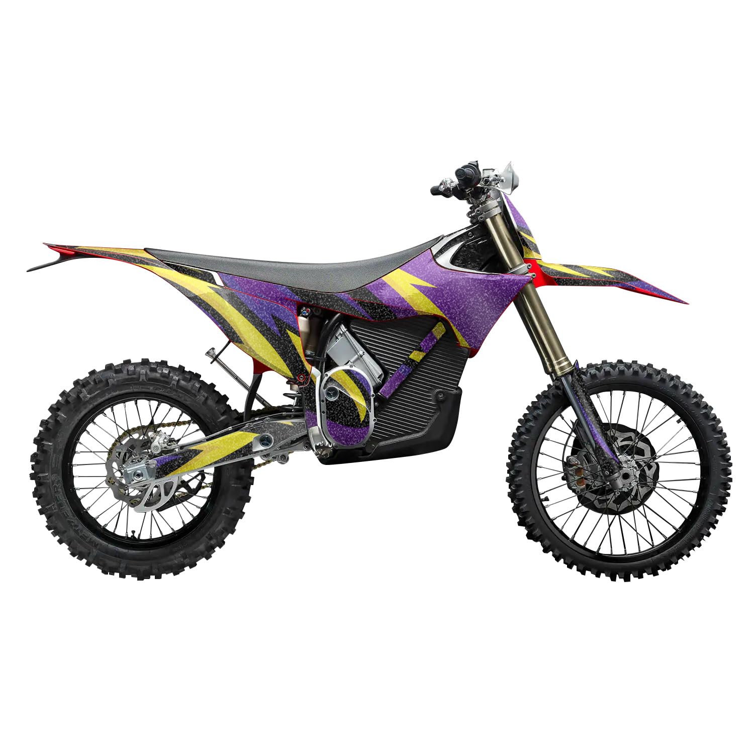 Glossy Glitter Stark Varg MX 2023-2025 Graphics Kit Wrap - Tribal Purple - Varg MX Skin - Premium 3M Vinyl Protective Wrap Decal Cover - Easy to Apply | Crafted in The USA by MightySkins