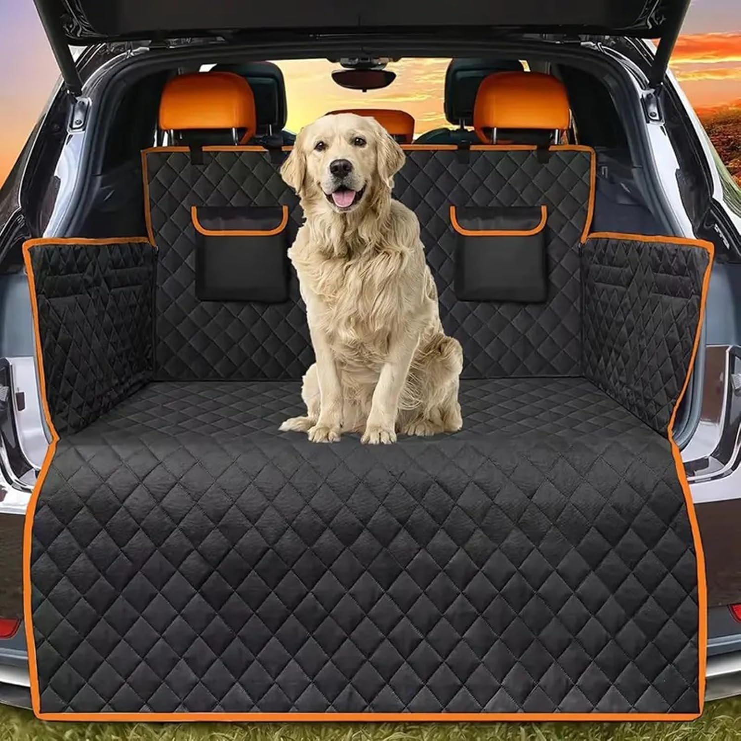 Kofferraumschutz Hund Für Audi A4 Avant B9 8W I 2015-2024, Wasserdicht Kratzfest Pflegeleicht Hundedecke Auto Autozubehör,E