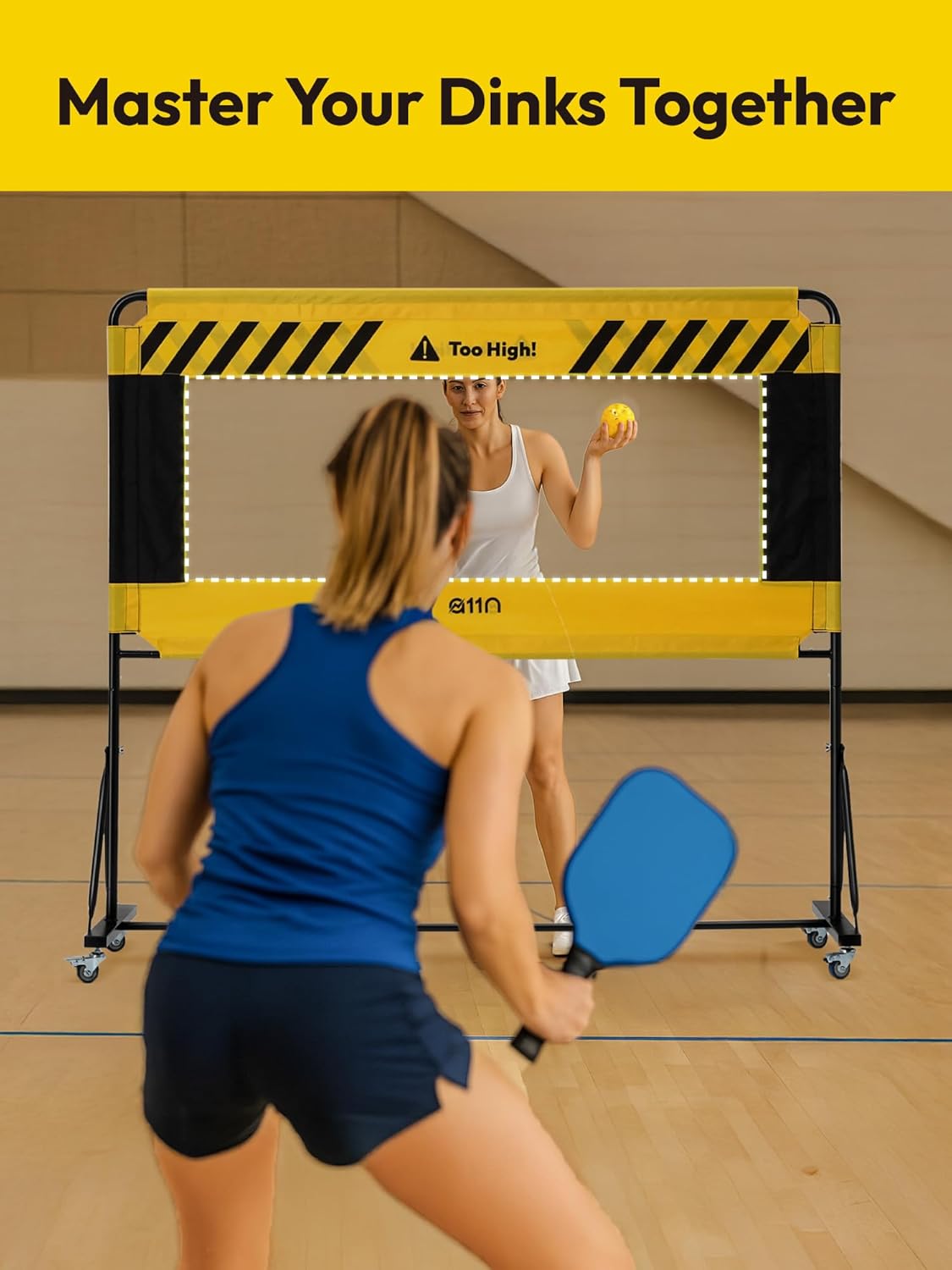 A11N SPORTS Portable Pickleball Dink Net with Wheels – Ideal Pickleball Trainer Practice for Indoor/Outdoor Dink, Drop, Chop & Control Drills, Includes Carrying Bag