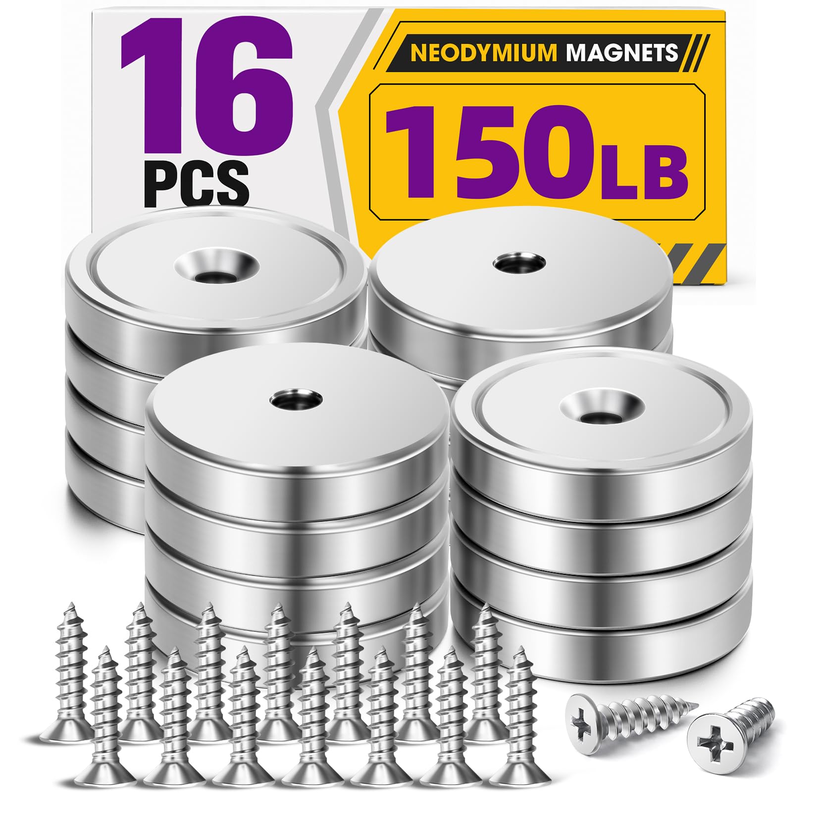 NIUKNOW 8 Pack Magnets with Holes, 110 LBS Super Strong Magnets Heavy Duty — Amazon image 10