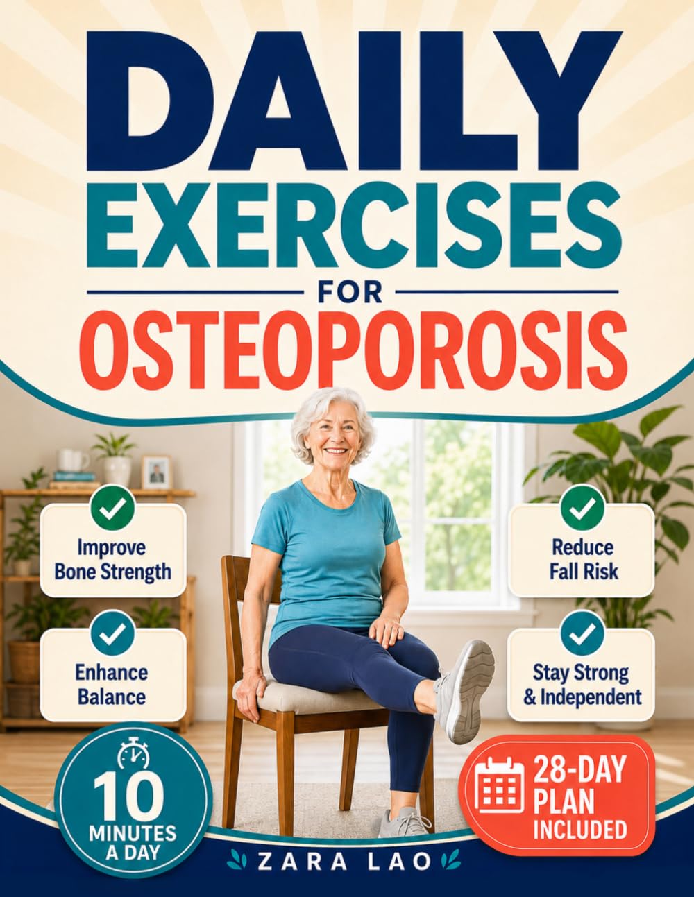 Daily Exercises for Osteoporosis: A 28-Day Bone-Smart Plan for Seniors with Gentle Weight-Bearing, Posture and Stability Workouts to Support Balance, Strength, Safer Steps & Independent Living