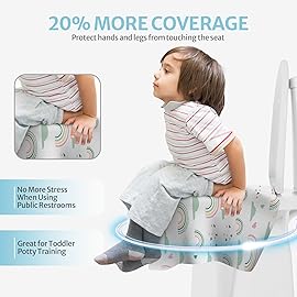 Blissful Diary 20 Pcs Toilet Seat Covers Disposable for Toddlers & Adults, Extra Large Waterproof, Portable Package for Travel, Kids Potty Training