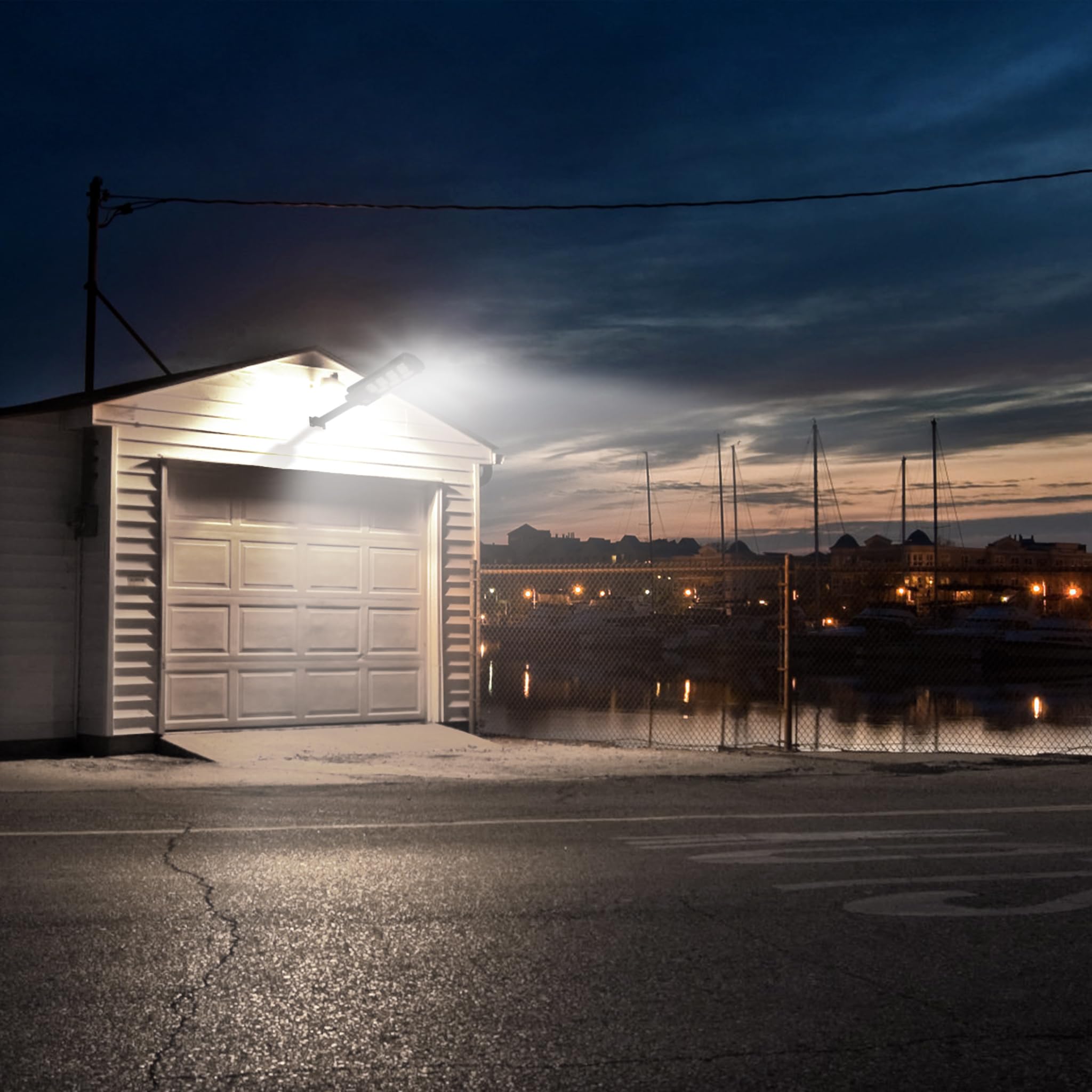 Froadp Lampada da strada solare con sensore di movimento, 400 W, faretto solare da esterno, 8000 – 8500 K, con telecomando, luce solare per esterni, per giardino, strada, impermeabile IP65