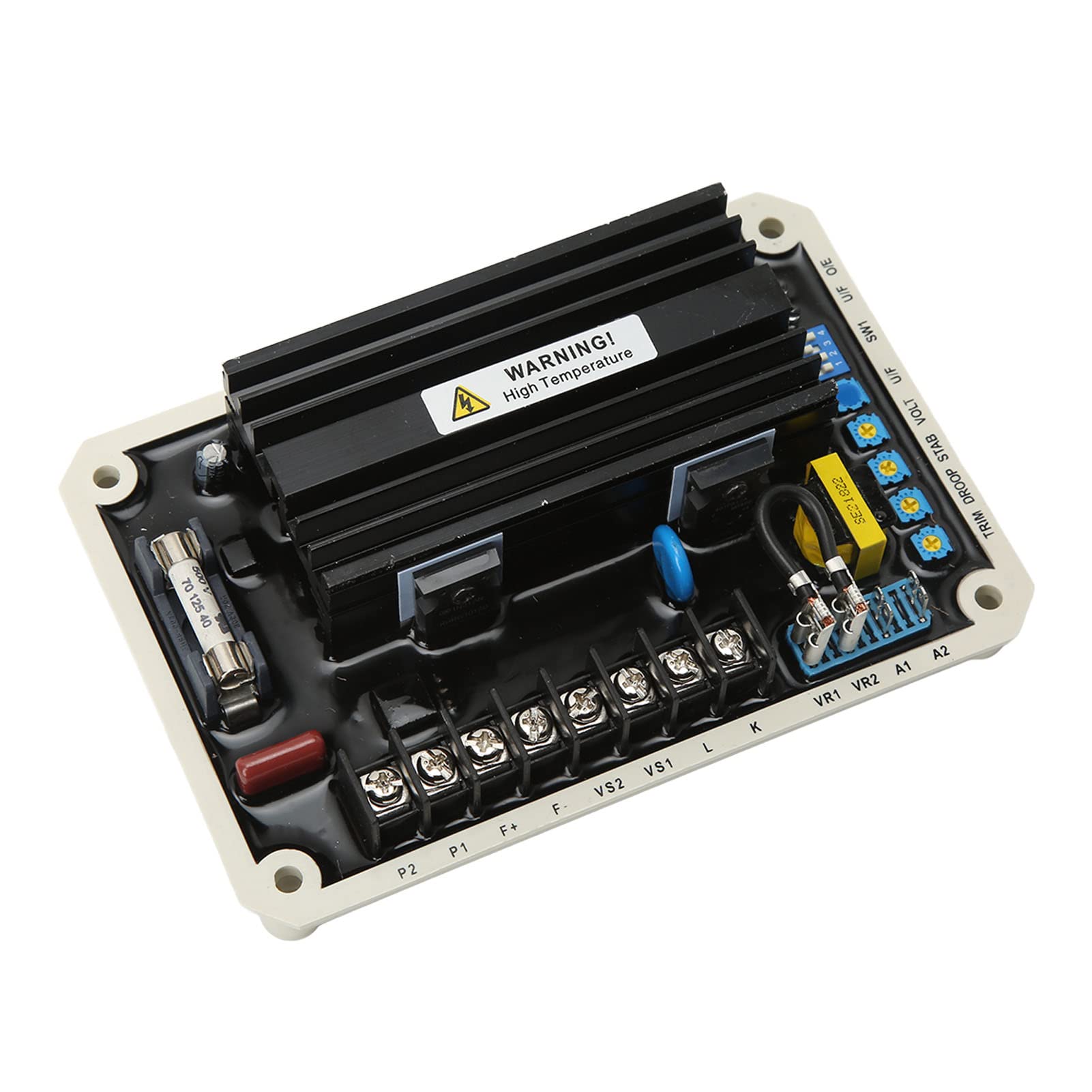 Omabeta Regulador de Voltaje del Generador sin Escobillas Control Estable para Generador Diésel AVR 170-510V Material ABS