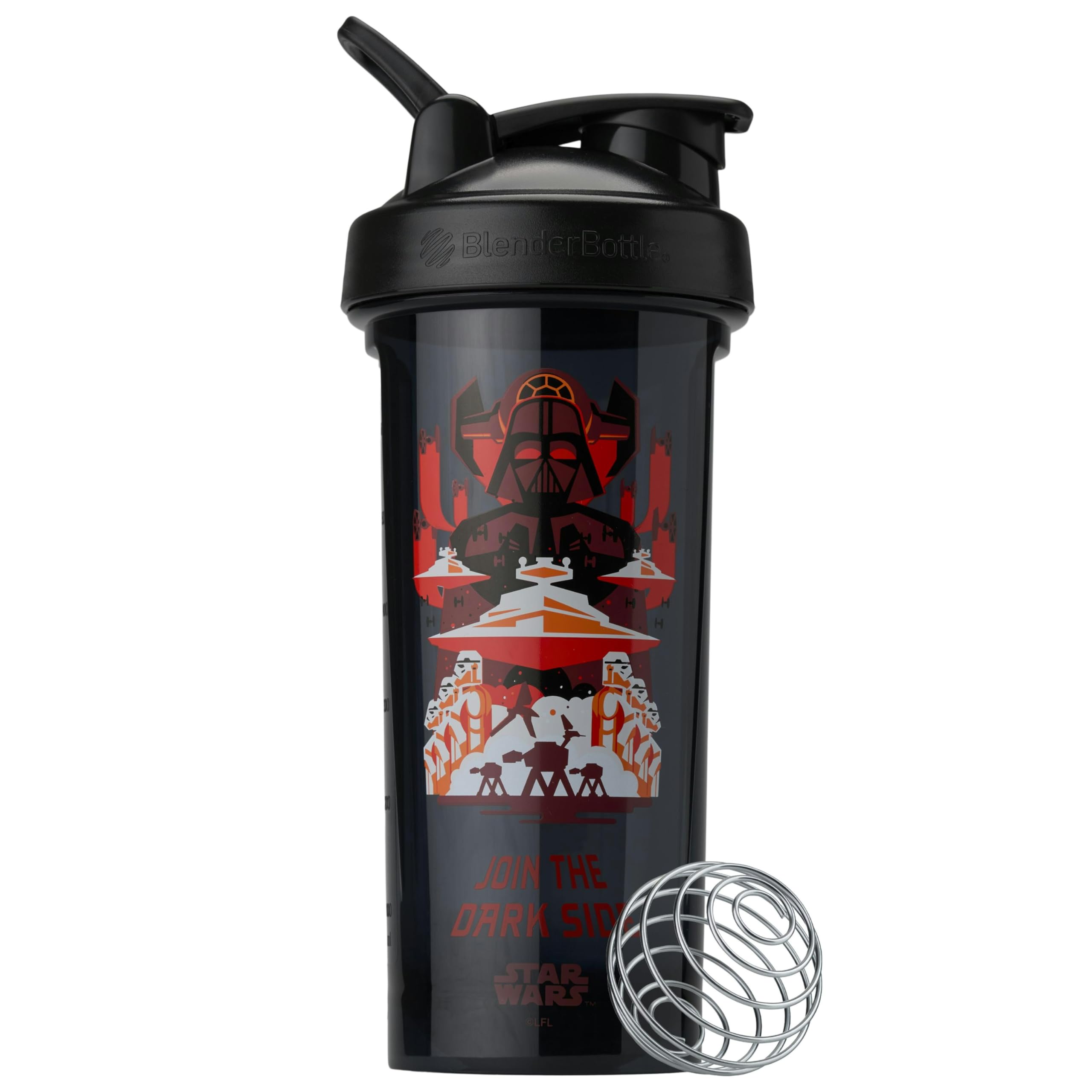 BlenderBottle Star Wars Shaker Bottle Pro Series Perfect for Protein Shakes and Pre Workout, Join the Dark Side, 794.8 g