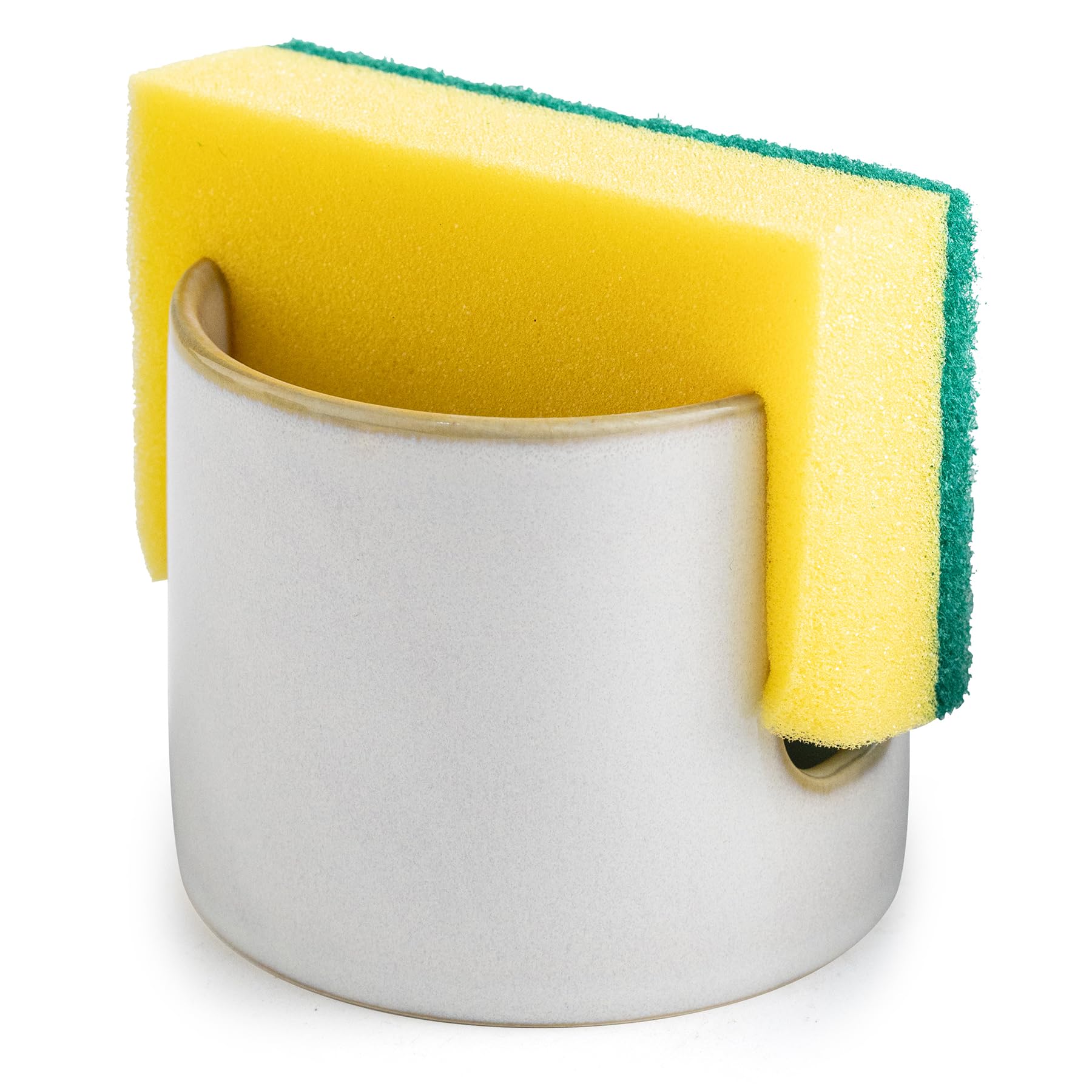 Sponge Holder for Kitchen Sink Ceramic Dish Sponge Drying Caddy Scrubby Daddy Kitchen Organizer Cute Dish Rack for
