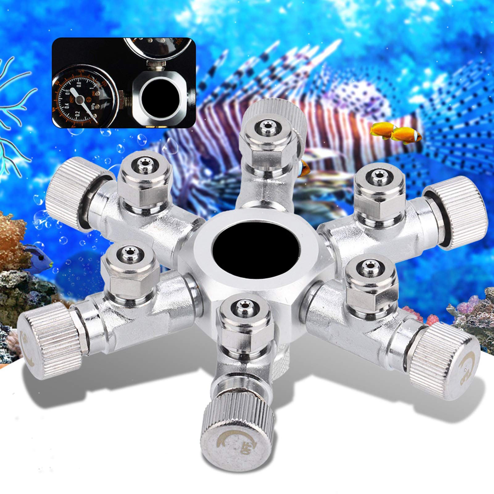 Akwarium CO2 Splitter zawór regulacyjny akwarium kontrola CO2 dystrybutor wielokrotnego użytku rozdzielacz CO2 akcesoria do pompy powietrza do roślin akwariowych (6 sposobów)
