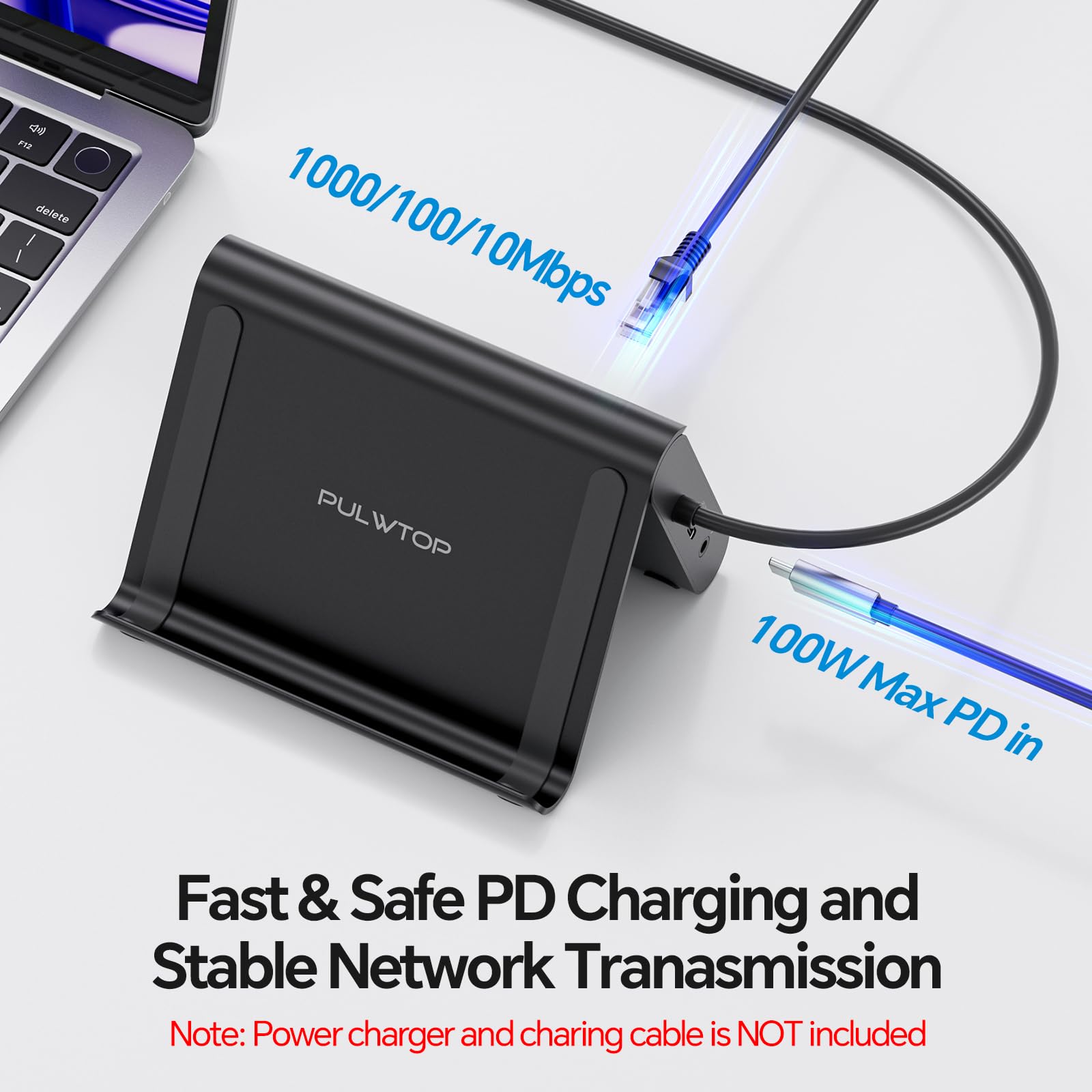 MacBook Docking Station Dual Monitor 4K@60Hz für MacBook Pro/Air M3/M4/M5, USB C Docking Station Stand mit 2 HDMI, 100W PD, Ethernet, 10Gbps USB A/C, Audio, SD/TF, USB 2.0(Not for Windows)