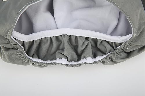 Miniatura 8 de 2 piezas de ropa interior de tela ajustable lavable reutilizable para mujeres y hombres, pañal de tela para adultos, cierre a presión, cintura de 27