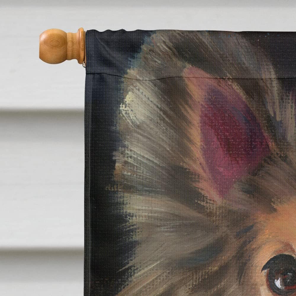 Caroline's Treasures 7394CHF Sheltie Stand Off House Flag Large Porch Sleeve Pole Decorative Outside Yard Banner Artwork Wall Hanging, Polyester, House Size, Multicolor