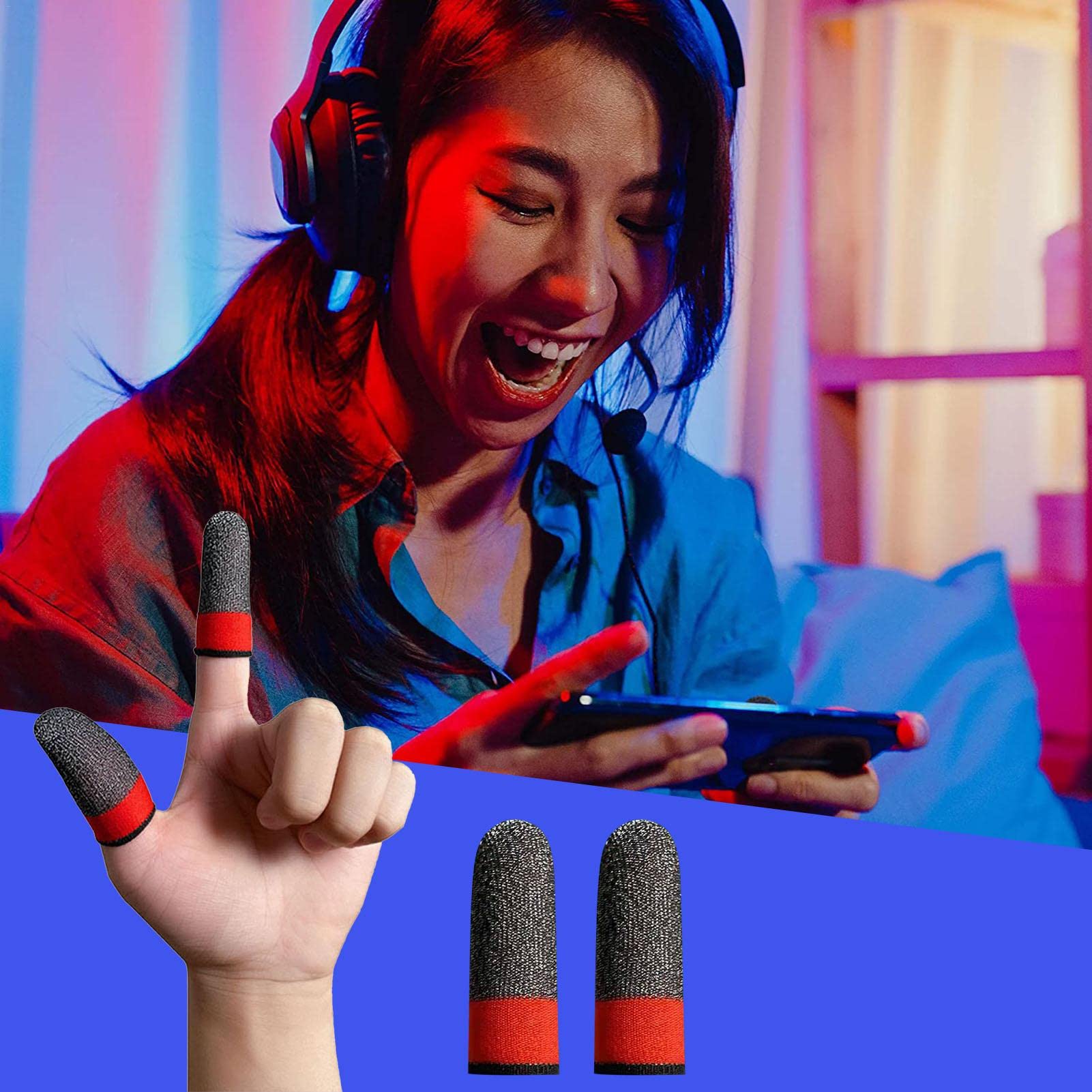 1 Paire De Manchons De Doigts Pour Téléphone Portable, Anti