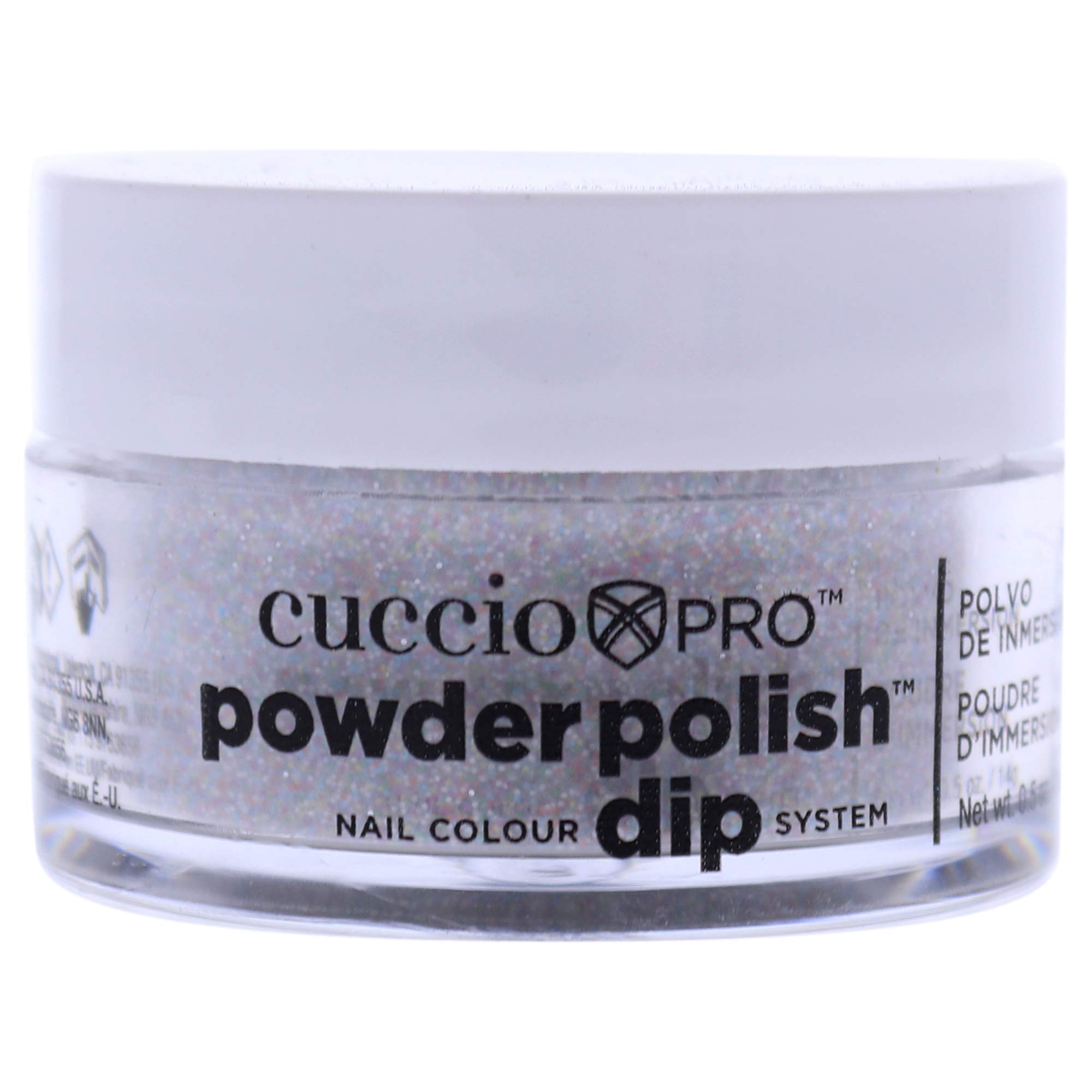 CuccioPro Powder Polish Dip - Multi Color Glitter - Nail Lacquer for Manicures & Pedicures, Easy & Fast Application/Removal - No LED/UV Light Needed - Non-Toxic, Odorless, Highly Pigmented - 0.5 oz