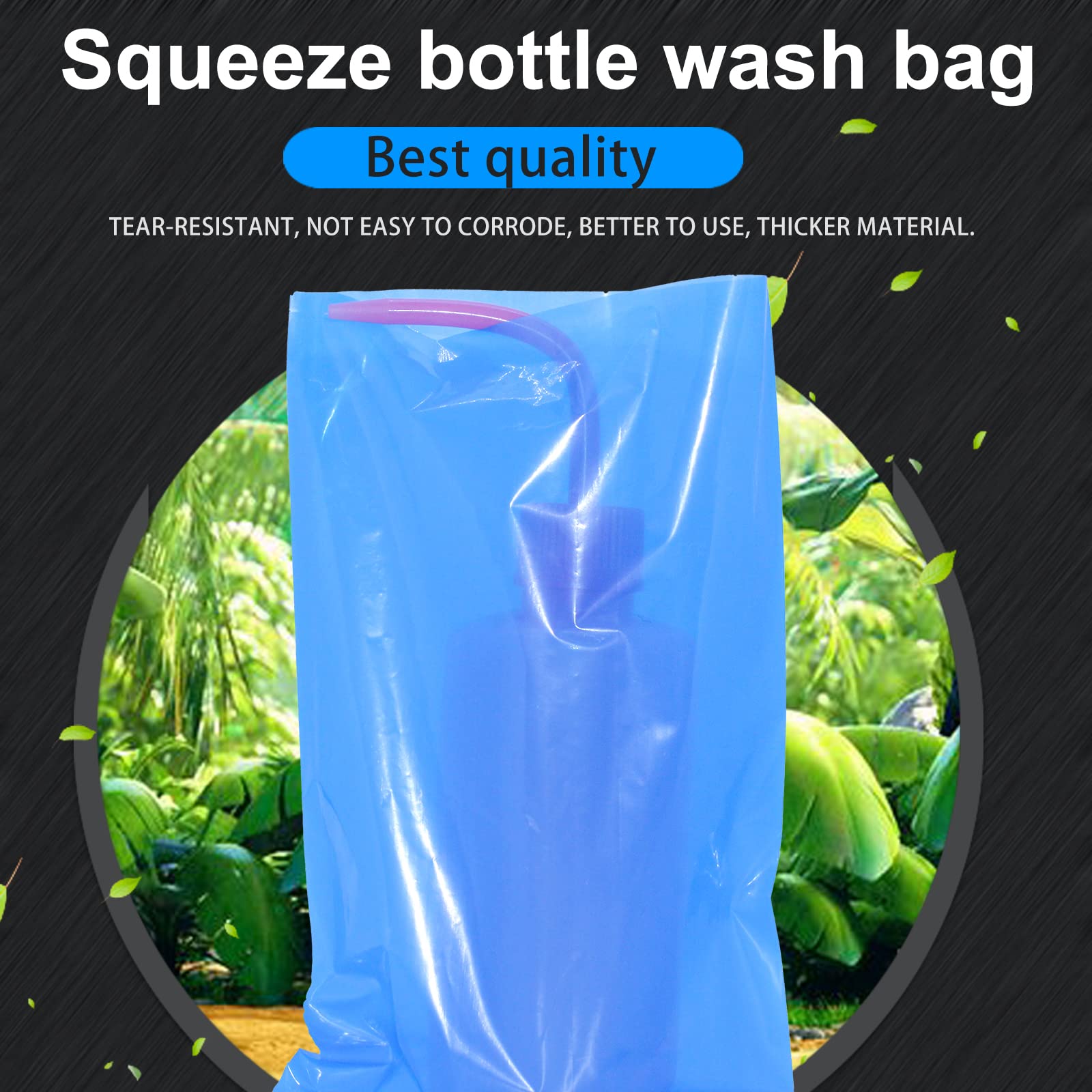 300pcs Tattoo Wash Bottle Bags,Thicken Disposable Squeeze Bottle Bags,for Tattoo Bottles Tattoo Supplies Tattoo Kits (Blue)