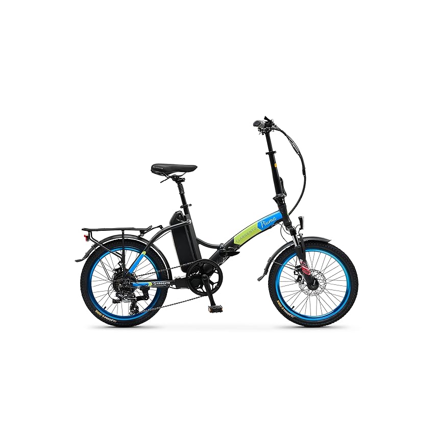 Immagine del prodotto Argento Piuma Foldable E-bike, Ruote 20'', Autonomia Max 70 km, Motore 250W, Batteria 374W, Cambio Shimano 7 Rapporti, Peso Max Supportato 100 kg, Blu, AR-BI-210001