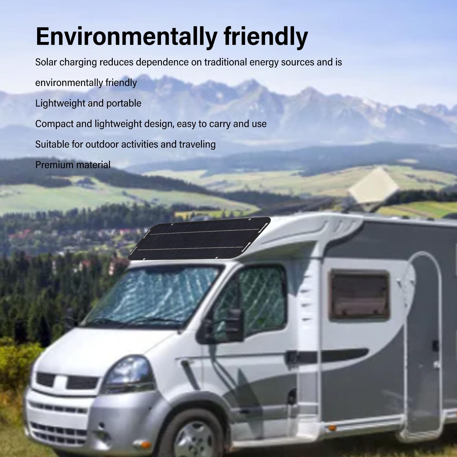 High Efficiency Polycrystalline Silicon Solar Panel Charger Kit for Outdoor Camping Travel, Professional Portable 6W 12V