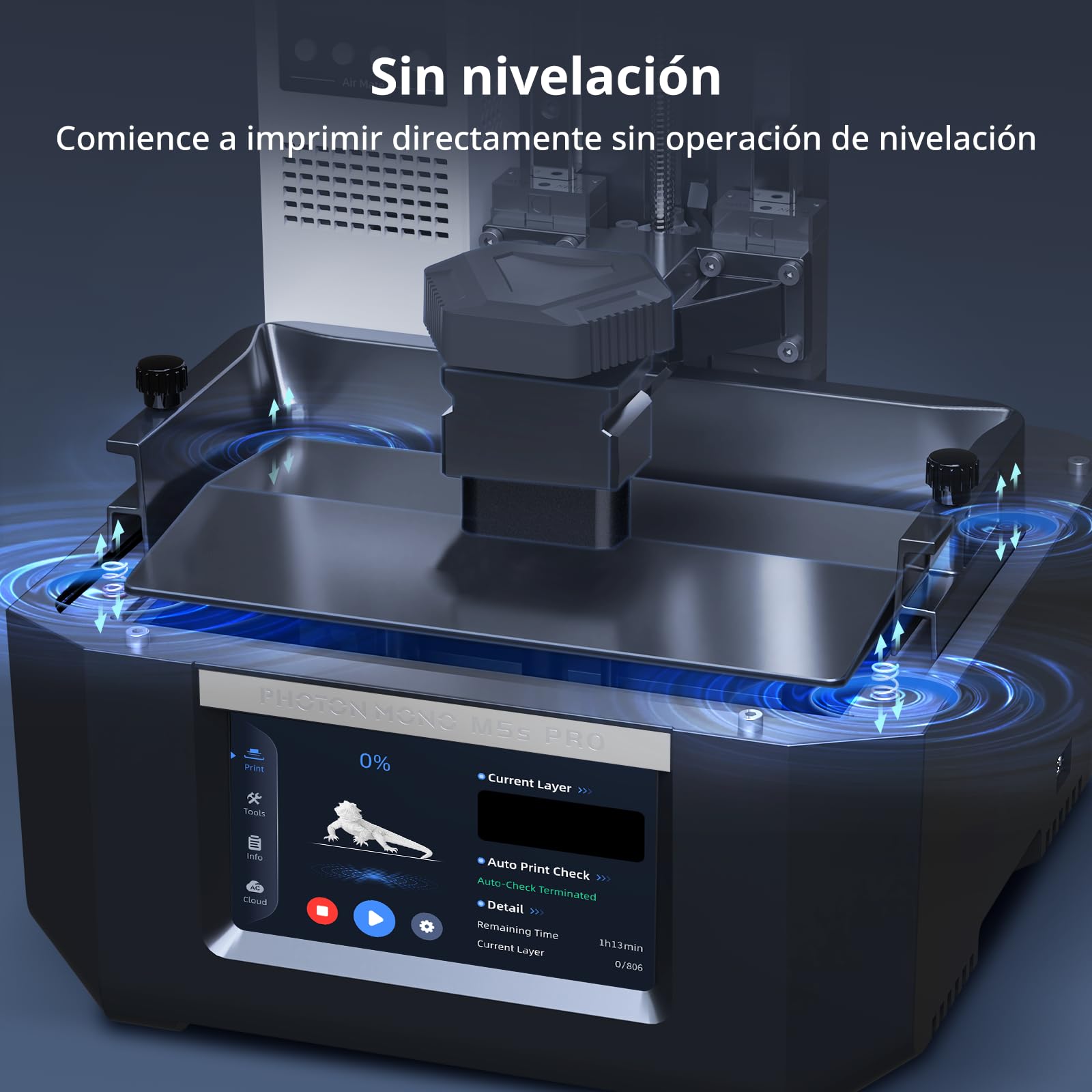 Impresoras 3D Resina Anycubic Photon Mono M5s Pro Ultra 14K con Calentador y Purificador, Impresora 3D Rápida con Nivelación e Inspección Inteligentes, Tamaño de Impresión 223,78 x 126,38 x 200 mm