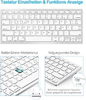 LEAPEST Wireless Bluetooth Billentyűzet és Egér Szett Tablet iPad Laptop Telefonhoz - silver 2