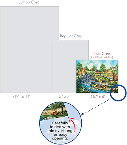 Miniatura 7 de The Best Card Company - 10 tarjetas de notas en blanco en caja (4 x 5.12 pulgadas) - Arquitectura, tarjetas surtidas para todas las ocasiones - Este