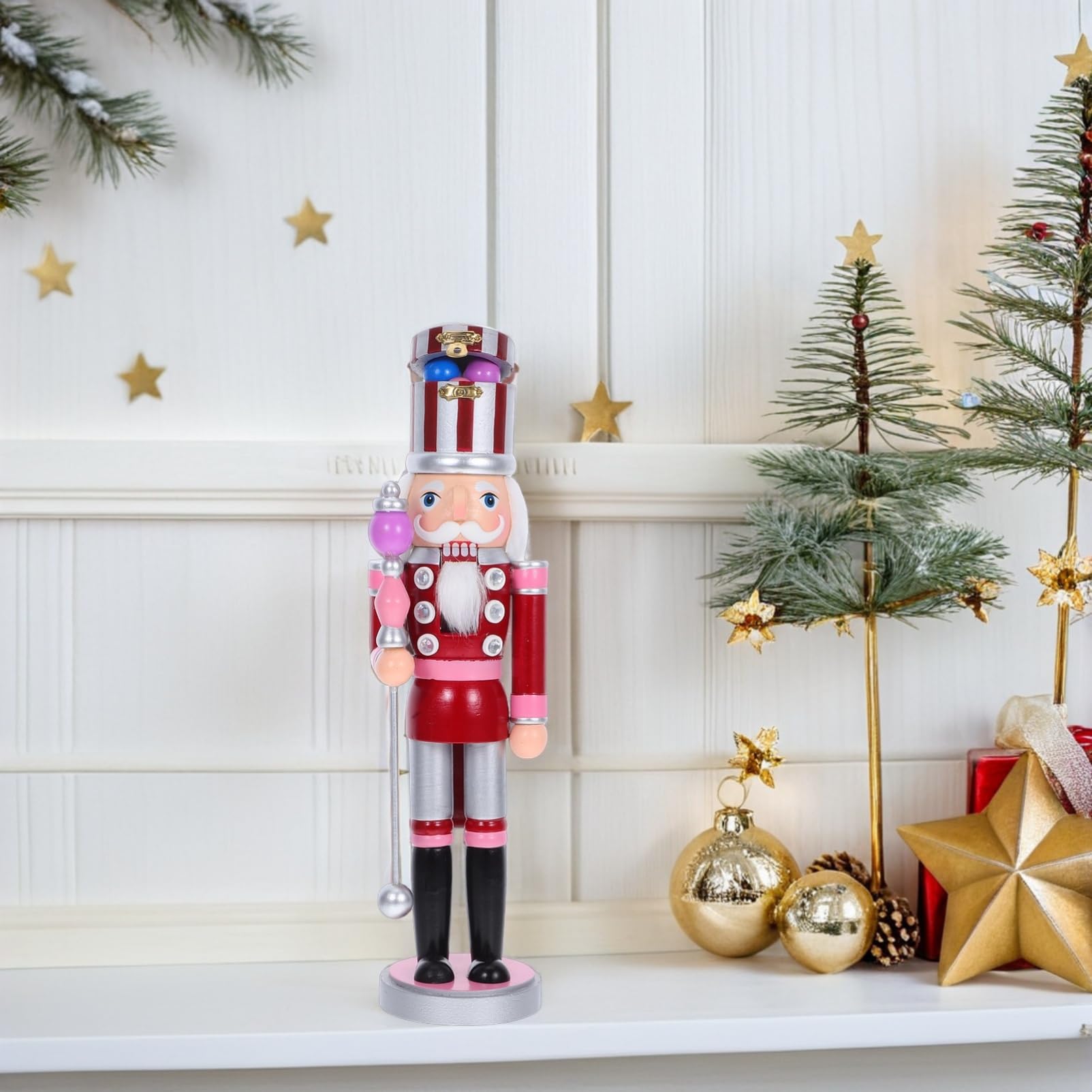 Nussknacker Soldat aus Holz Traditionelle Figur für Dekoration als Weihnachts-baumschmuck oder Tischdeko Handgefertigt