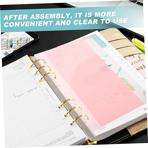 Miniatura 5 de FUNOMOCYA 5 carpetas de archivos, bolsa de lápices, clips de carpeta, 6 anillas, recambios de presupuesto, bolsa de bolsillo, bolsa de dinero,