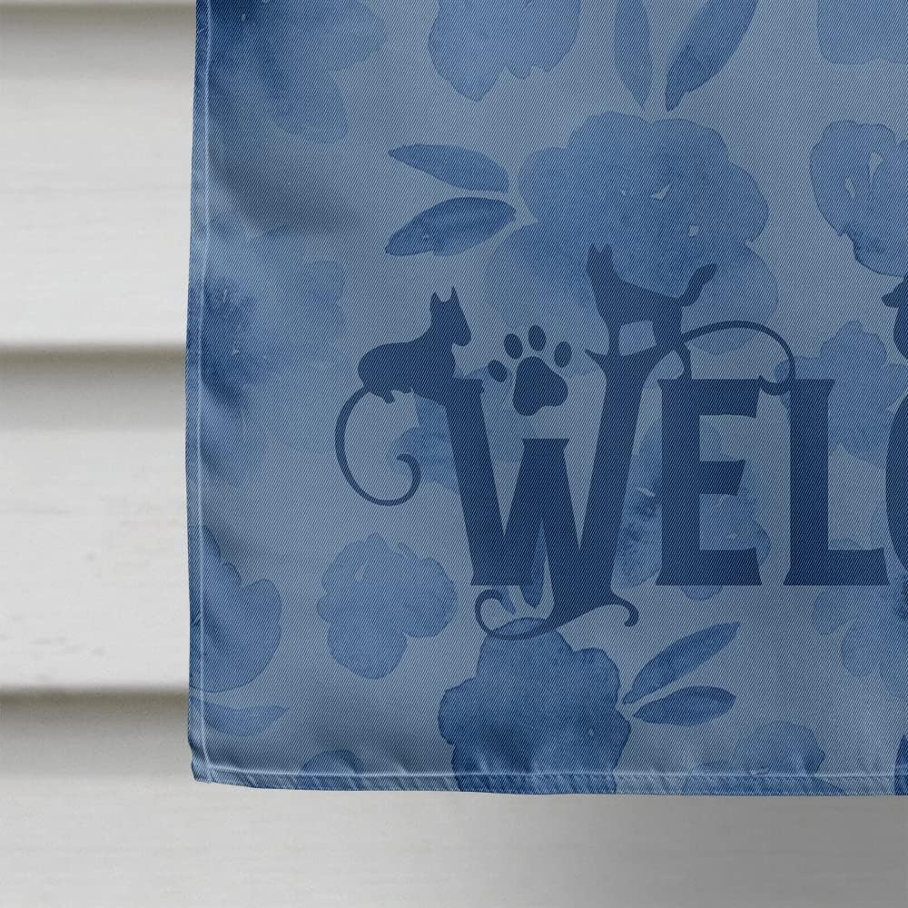 Caroline's Treasures CK6264CHF Scottish Terrier Welcome House Flag Large Porch Sleeve Pole Decorative Outside Yard Banner Artwork Wall Hanging, Polyester, House Size, Multicolor