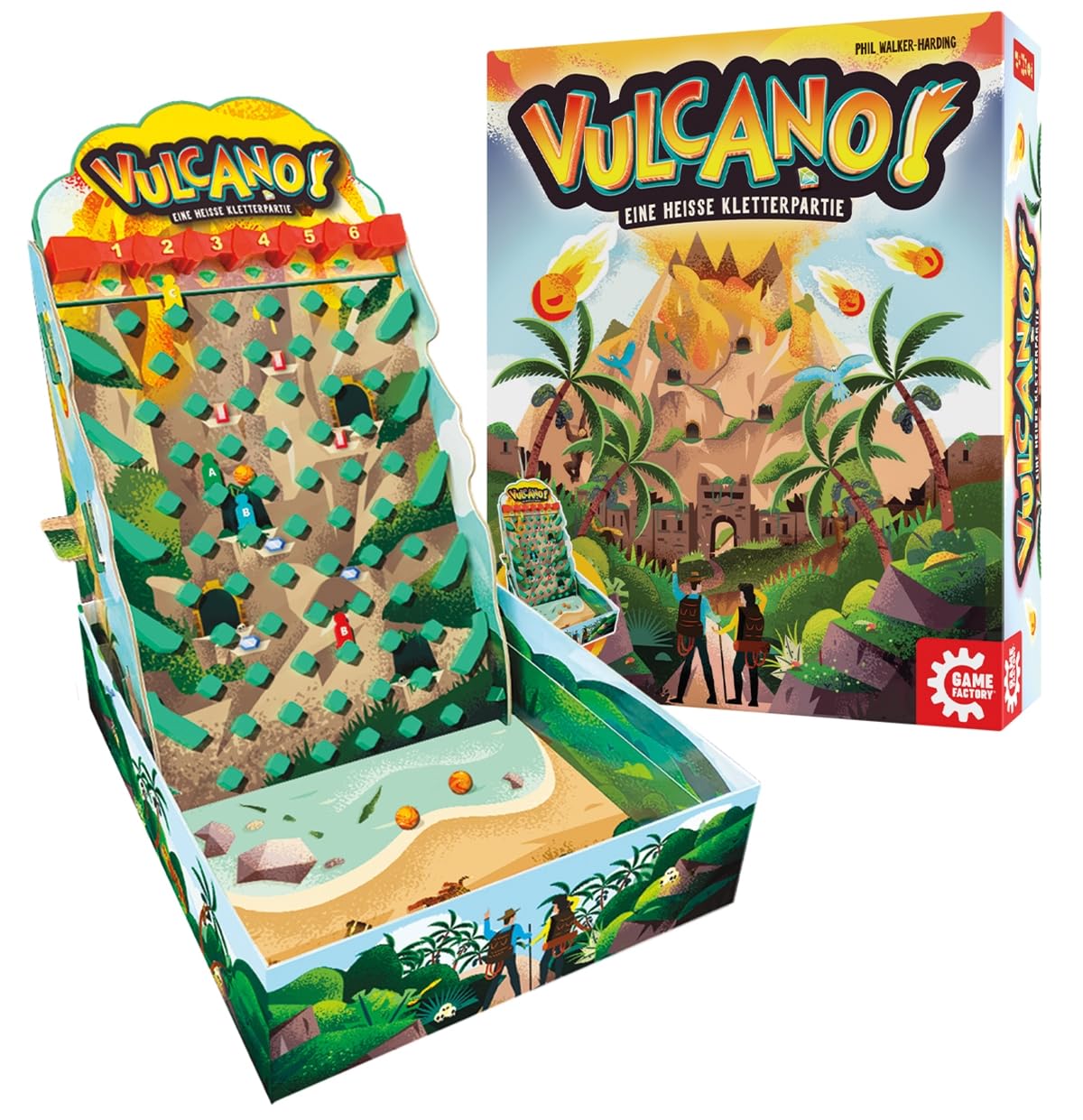 Amazon.com: Game Factory 646065 Vulcano, Action-packed Family Game