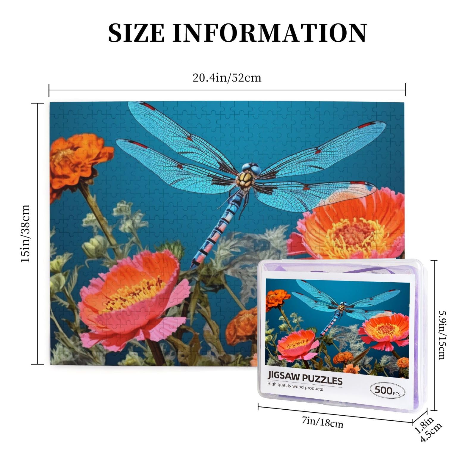 500-Piece Dragonfly Jigsaw Puzzle - 'Because Someone We Love Is In Heaven' Memorial Puzzle For Adults - View #10