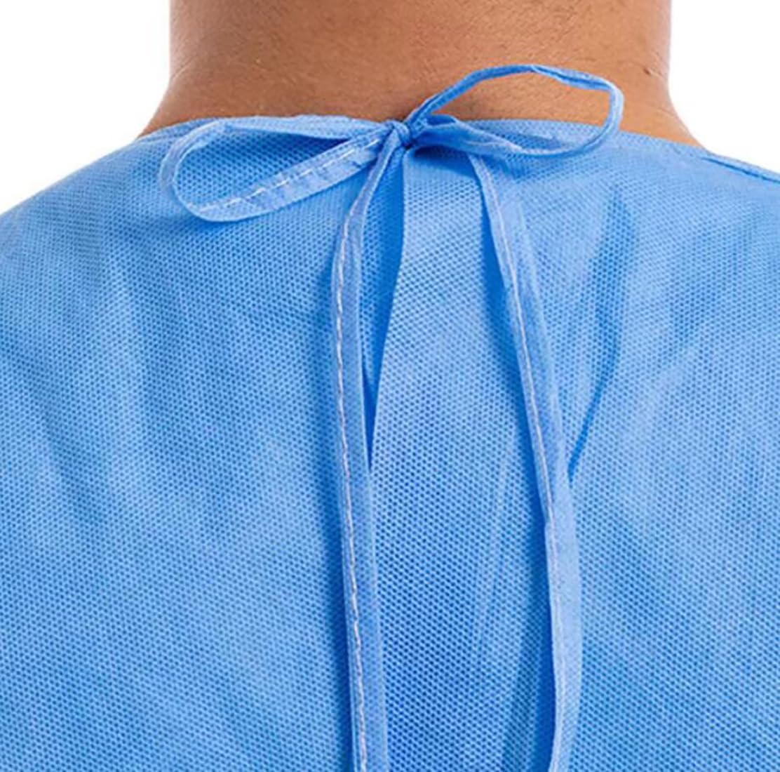 NOVAGO- Lot de 100 Blouses 45 gr/m2surblouses de Protection, blouses de travail, tablier Jetables Non tissé - Taille unique jusqu'au 120 kg