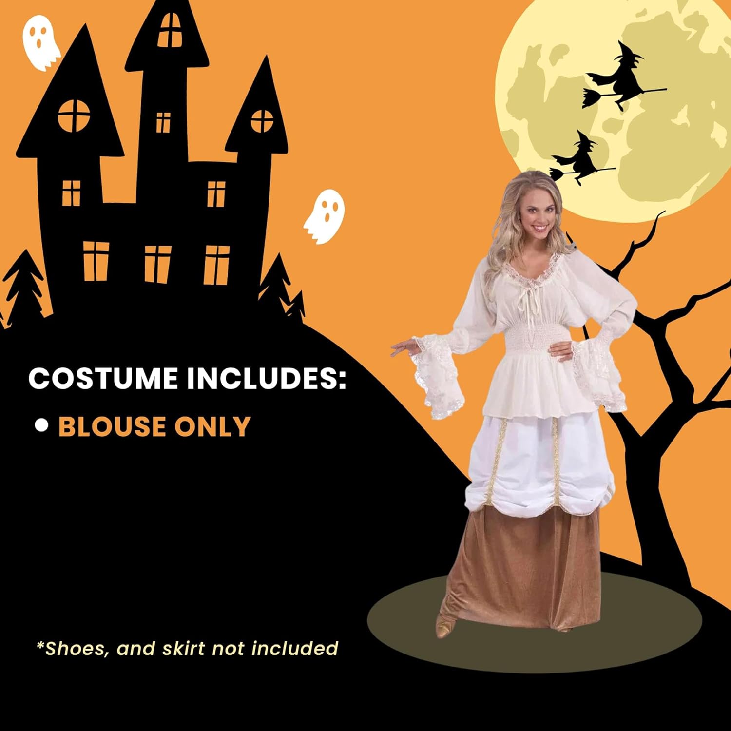 Forum Novelties Women's Standard Medieval Blouse-std, White