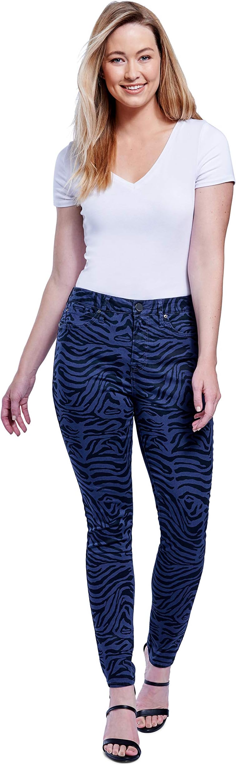 Seven7womens Seven7 High Rise Printed Skinny Jeans