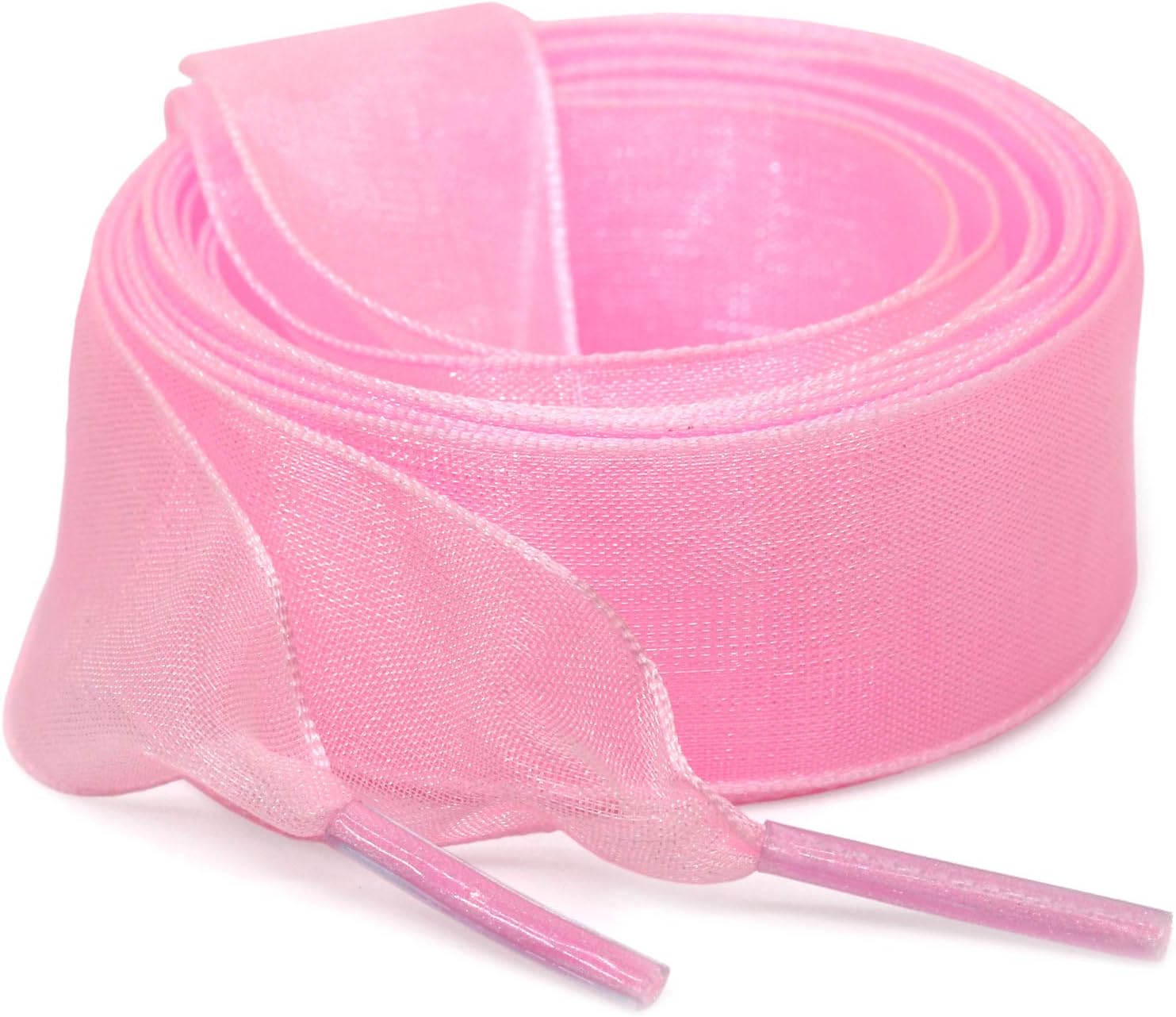 WEGOODZFSatin Ribbon Shoe Laces: 2cm Flat Snow Yarn Shoelaces for Women - 2Pair