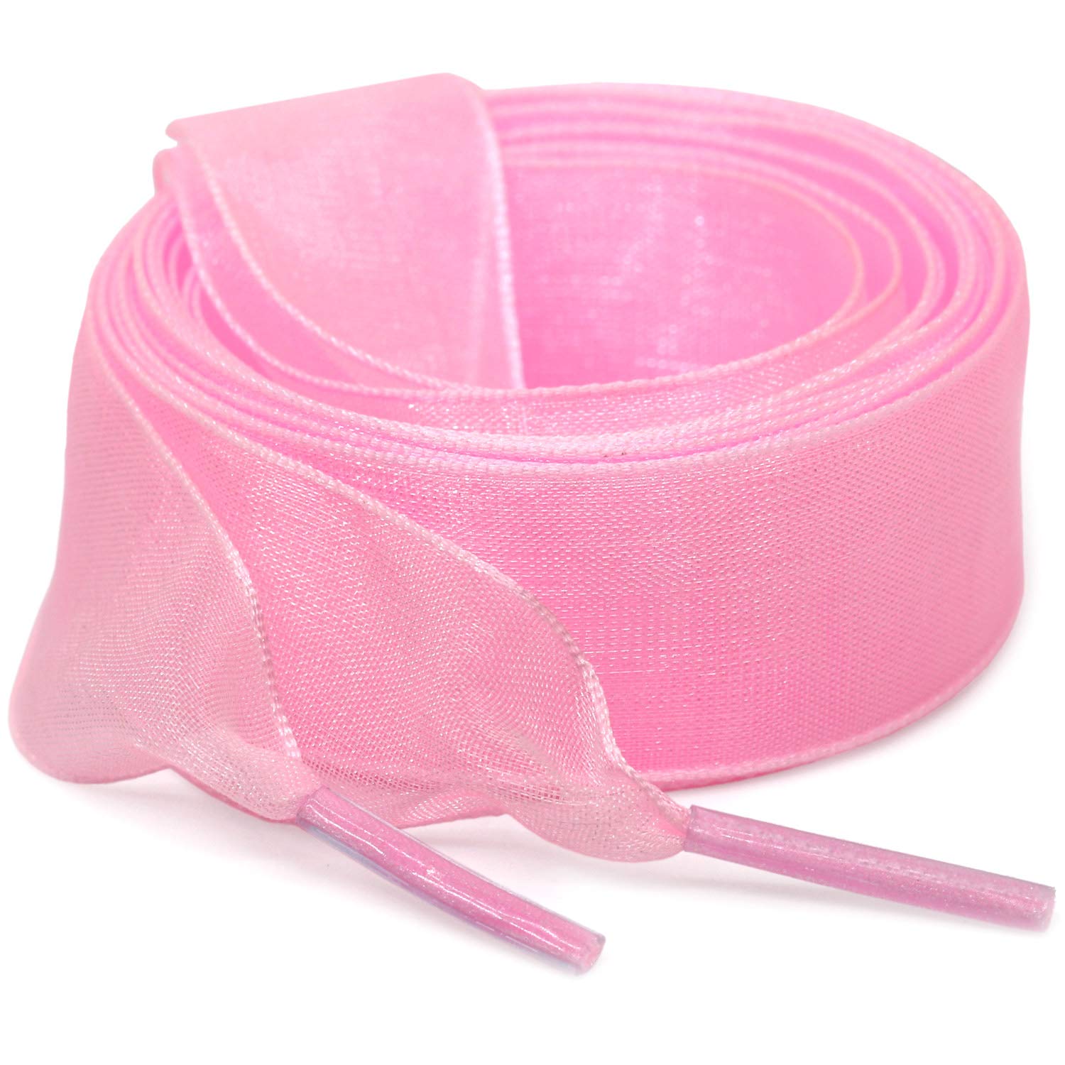 WEGOODZFSatin Ribbon Shoe Laces: 2cm Flat Snow Yarn Shoelaces for Women - 2Pair