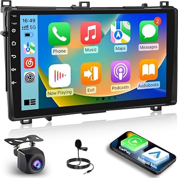 2G+64G Car Stereo for Toyota Corolla 2017 2018 2019 with Carplay & Android Auto - Android 13 Touchscreen Radio with EQ/WiFi/GPS/FM RDS/Mirror Link/SWC + AHD Backup Camera