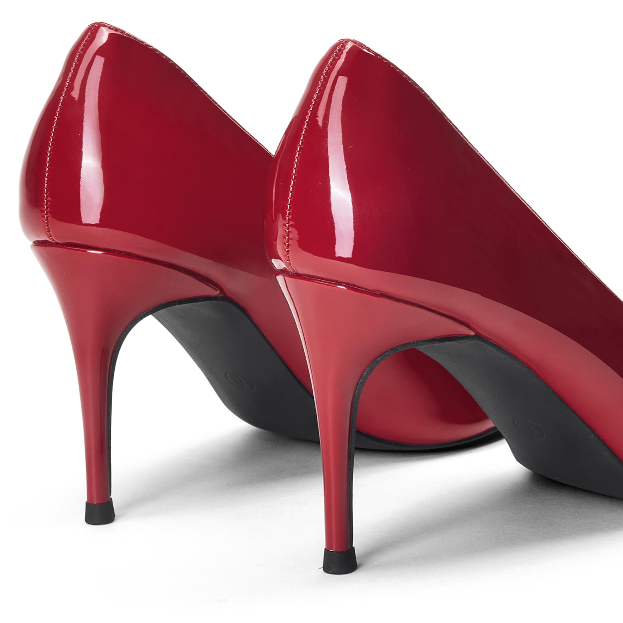 GENSHUO Scarpe da Donna con Tacco a Spillo 8 cm, Punta Chiusa, Design Classico Elegante