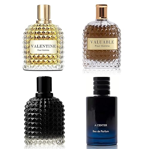 Miniatura 21 de Colonia para Hombres Incluye Set de Regalo de Perfume de 4 Paquetes Variados - 3.4 onzas líquidas cada uno Eau De Parfum Tabaco, Almizcle,
