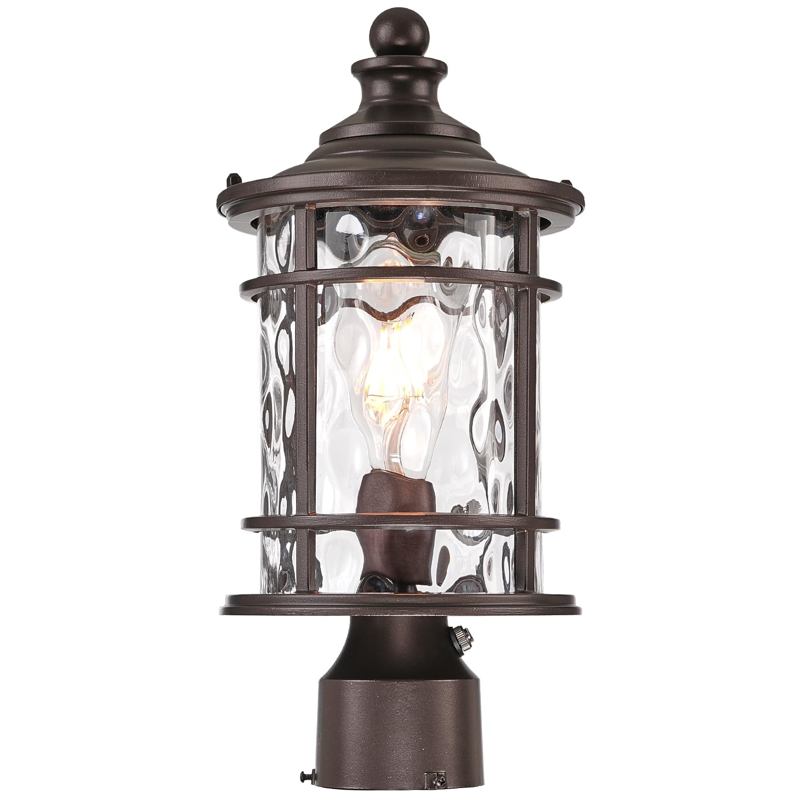 Photo 1 of NAXTTII Dusk to Dawn Outdoor Post Lights Waterproof Aluminum Lamp Posts Outdoor Lighting 15 Inch Height ORB Finish Pole Lights for Yard Patio Pathway Garden E26 Socket