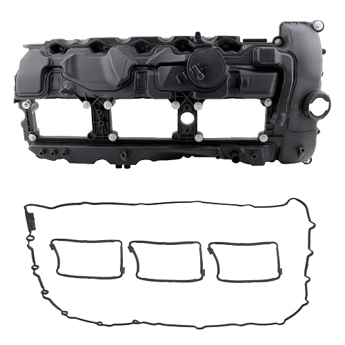 BOXI N55 Engine Valve Cover with Gasket Bolts Kit & Oil Cap for BMW 2010-2017 335i 535i 2011-2019 X5 X3 X6 2013-2015 740i 740Li 3.0L Part# 11127570292