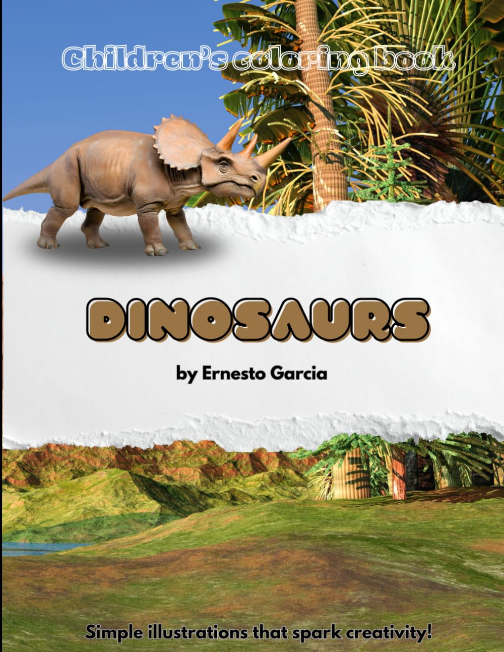 Children’s coloring book - Dinosaurs Edition: Simple illustrations that spark creativity!