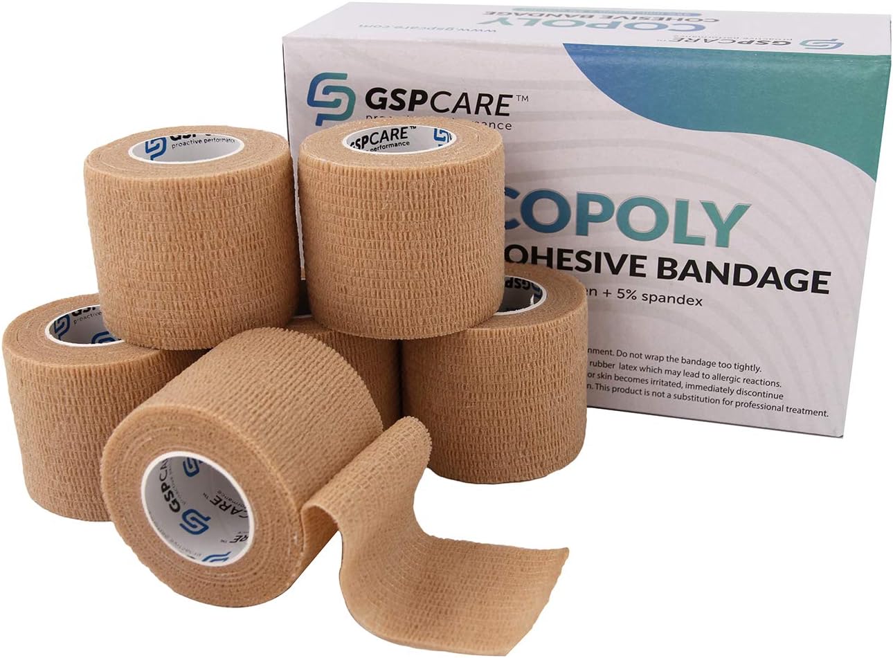 Self Adhesive Bandage Wrap 2 inch x 5 Yards Pack of 12
