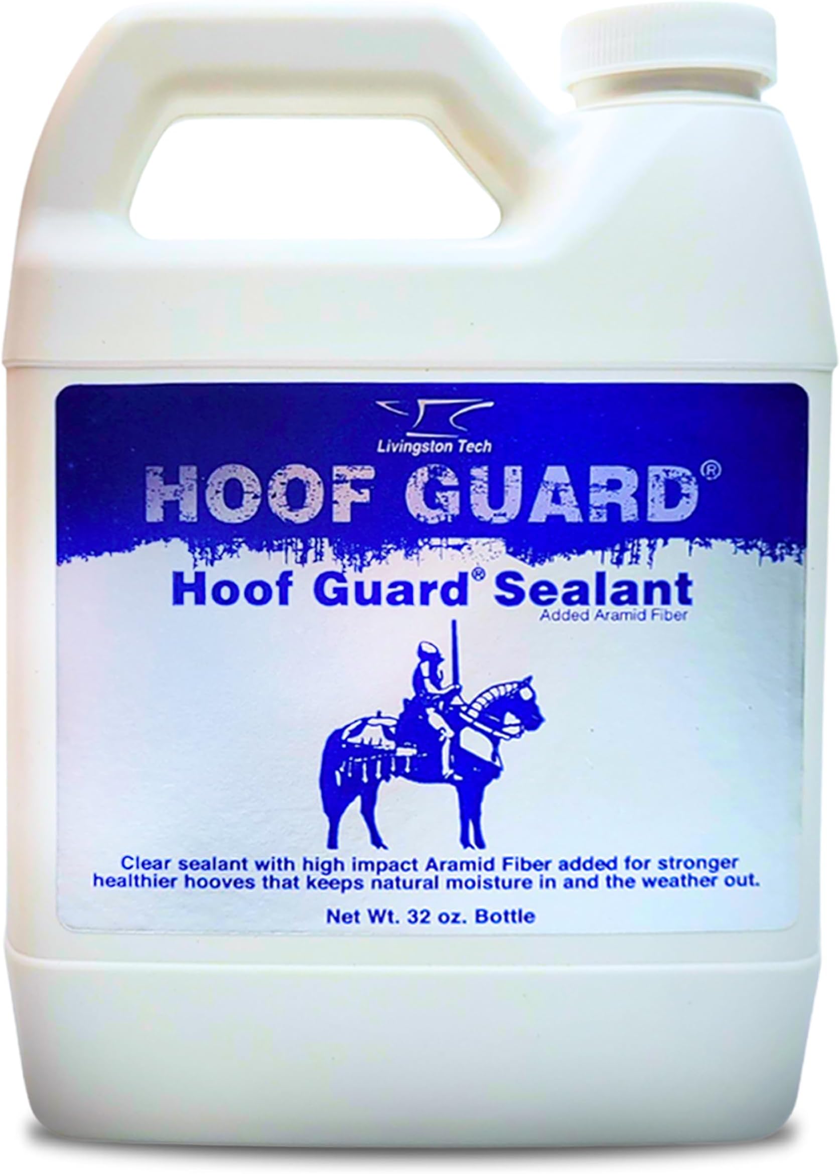 Fiber-Fortified Hoof Guard Sealant 32oz Refill – Pro-Grade Formula Hoof Protector w/Aramid for Stronger Hooves – Helps Fill Cracks & Lock in Moisture - Shields Against Thrush, UV Damage & Brittleness