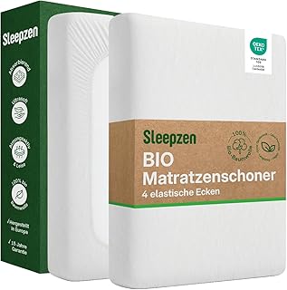 SLEEPZEN Matratzenschoner 160x200 Bio Baumwolle Molton Matratzenauflage Oeko-TEX Zertifiziert, 100% Baumwolle Naturfleece Gesund und leise, Matratzenauflage Nicht Wasserabweisend - Hergestellt in EU